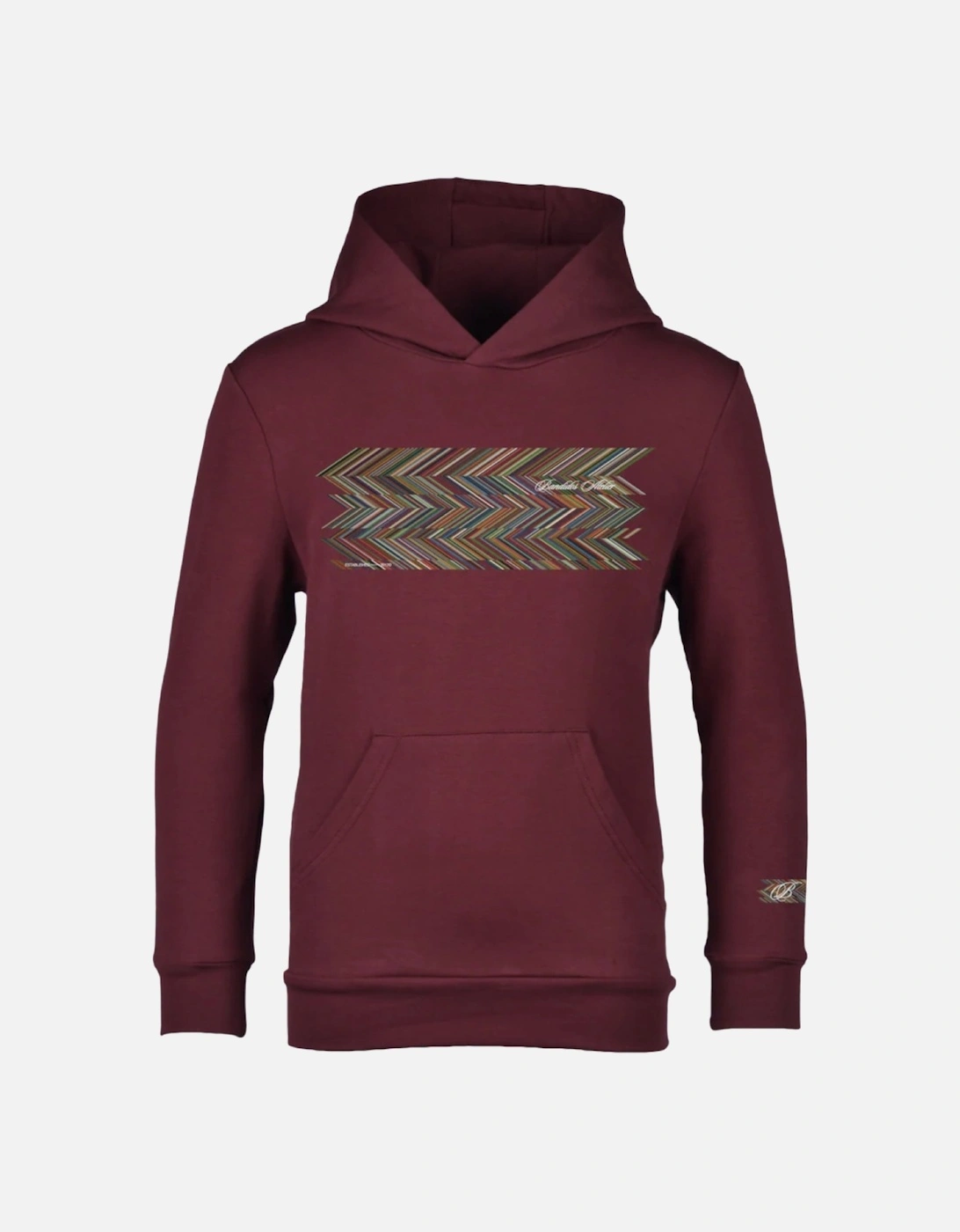 Boys Maroon Zig Hoodie, 3 of 2