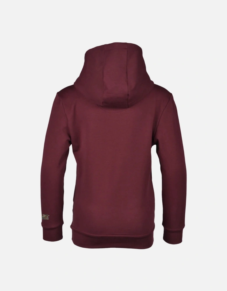 Boys Maroon Zig Hoodie