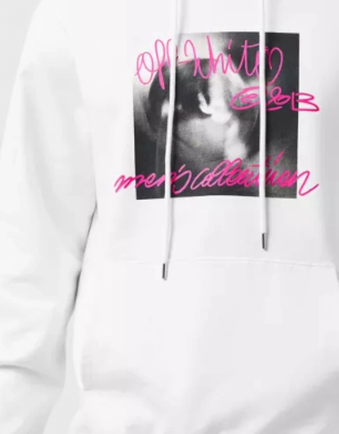 Logo Print Hoodie White