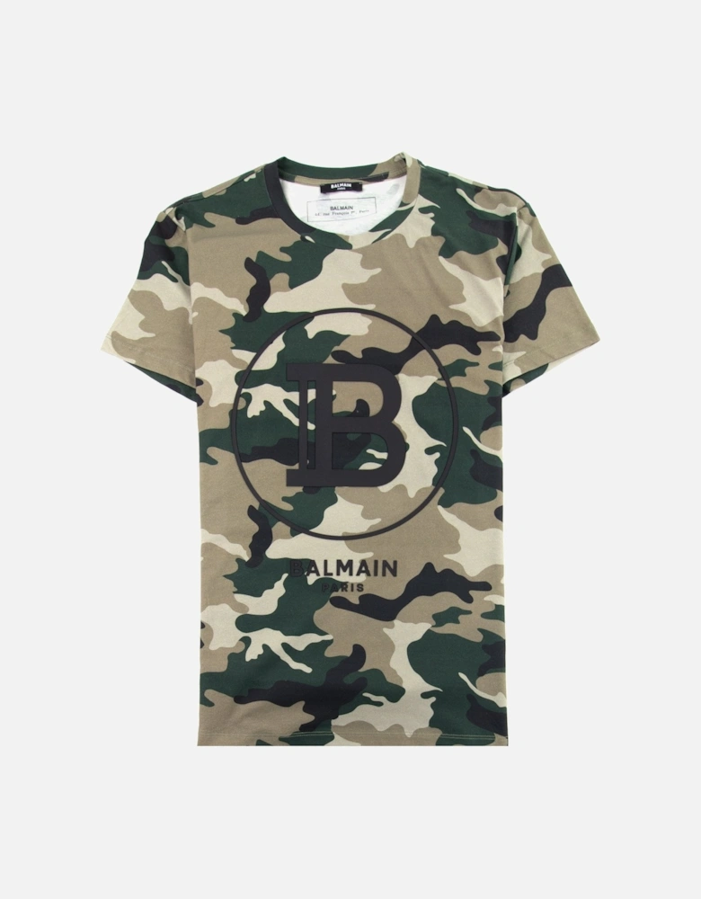 Logo Cotton T-shirt Camo