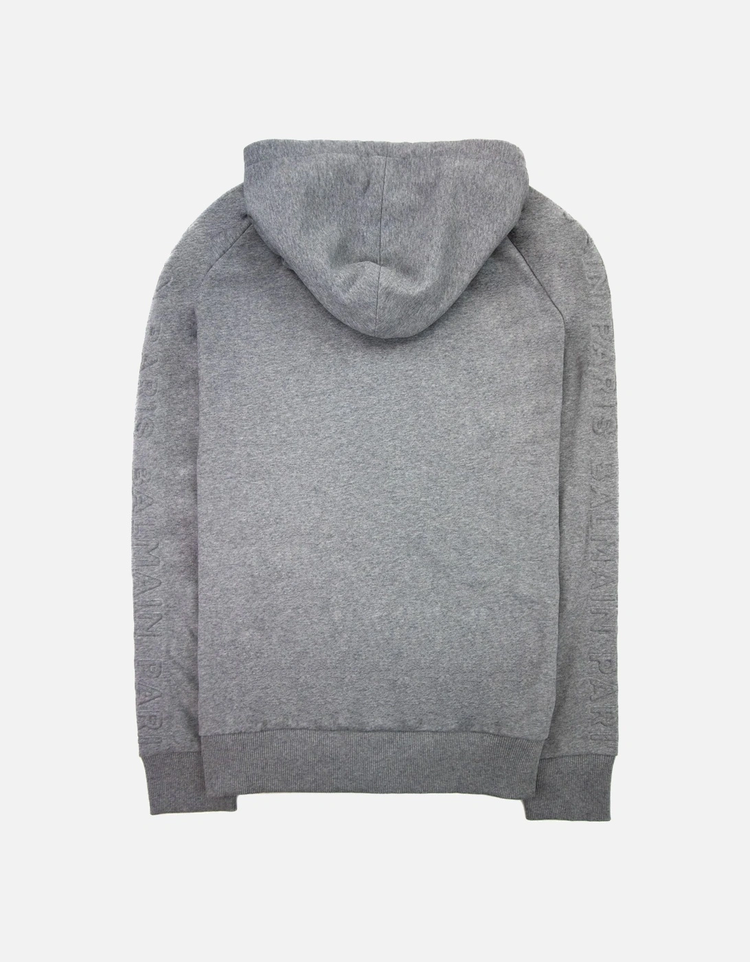 Embossed Logo Zip Hoody Grey