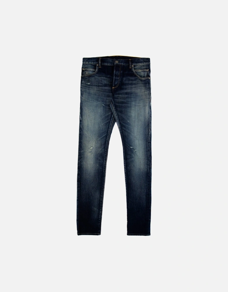 Distressed Slim Selvedge Jean Denim