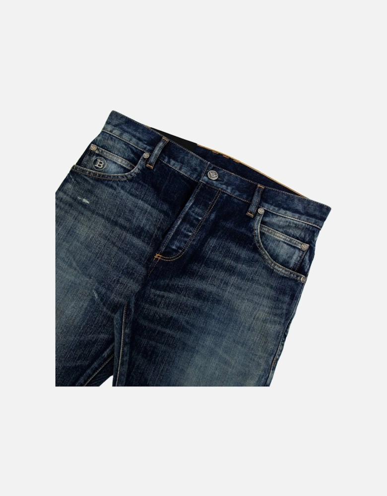 Distressed Slim Selvedge Jean Denim