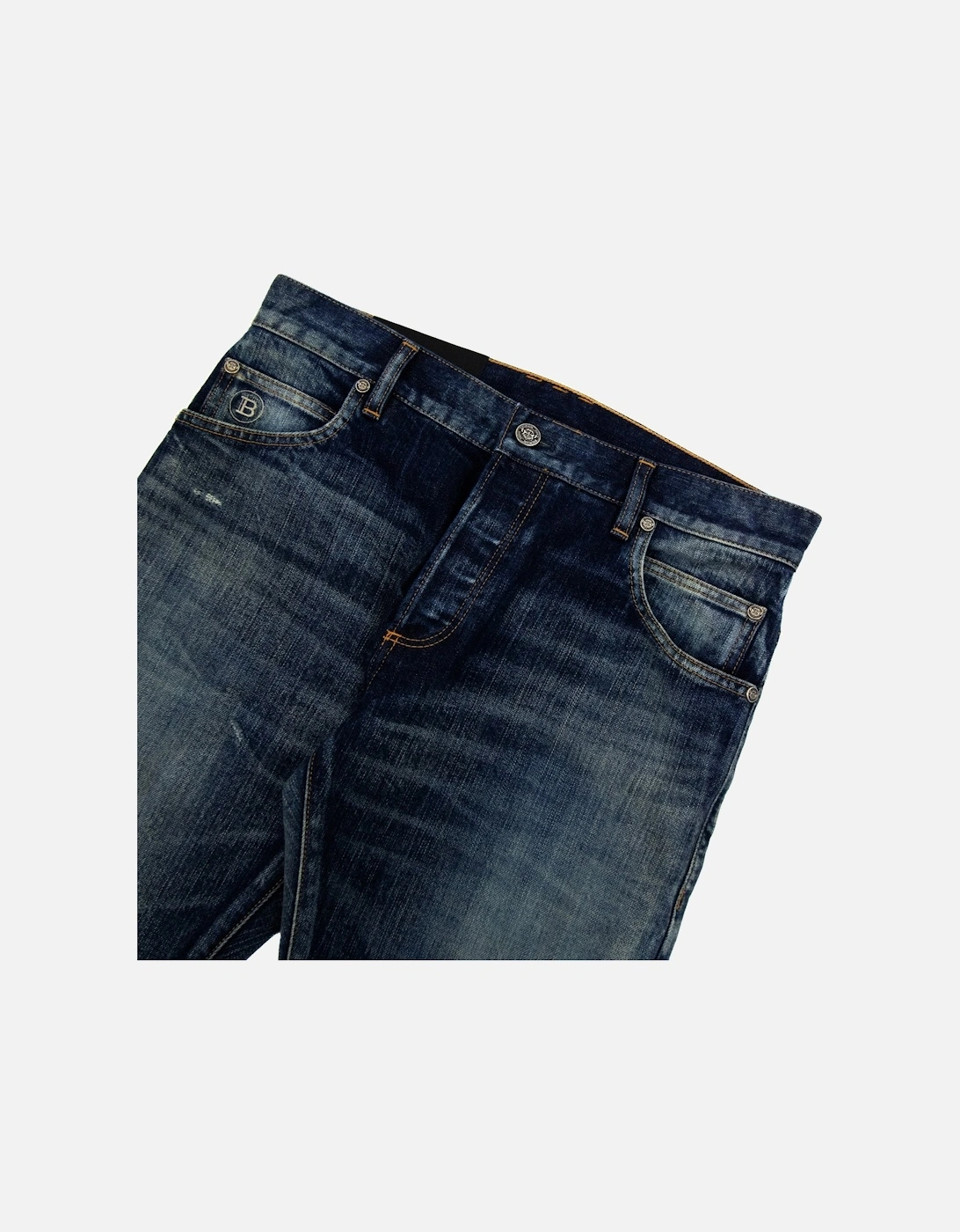 Distressed Slim Selvedge Jean Denim