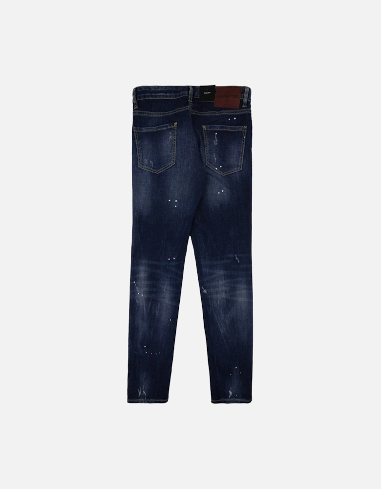 Multi Paint Slim Jean Denim 470