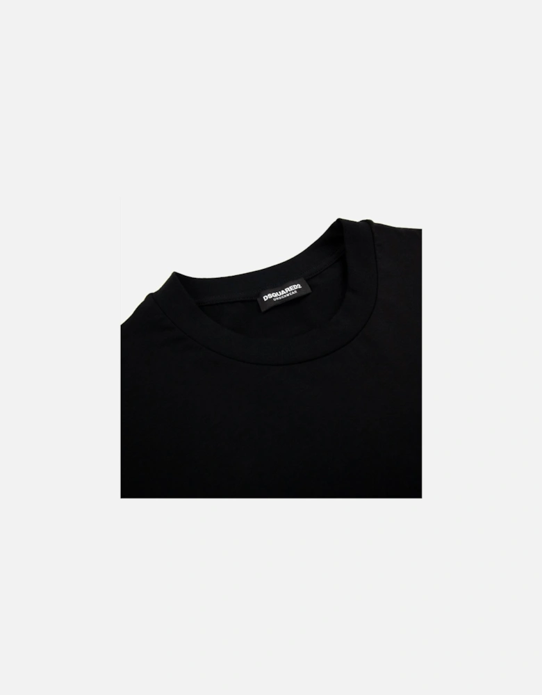 Icon Logo Round Neck T Shirt Black