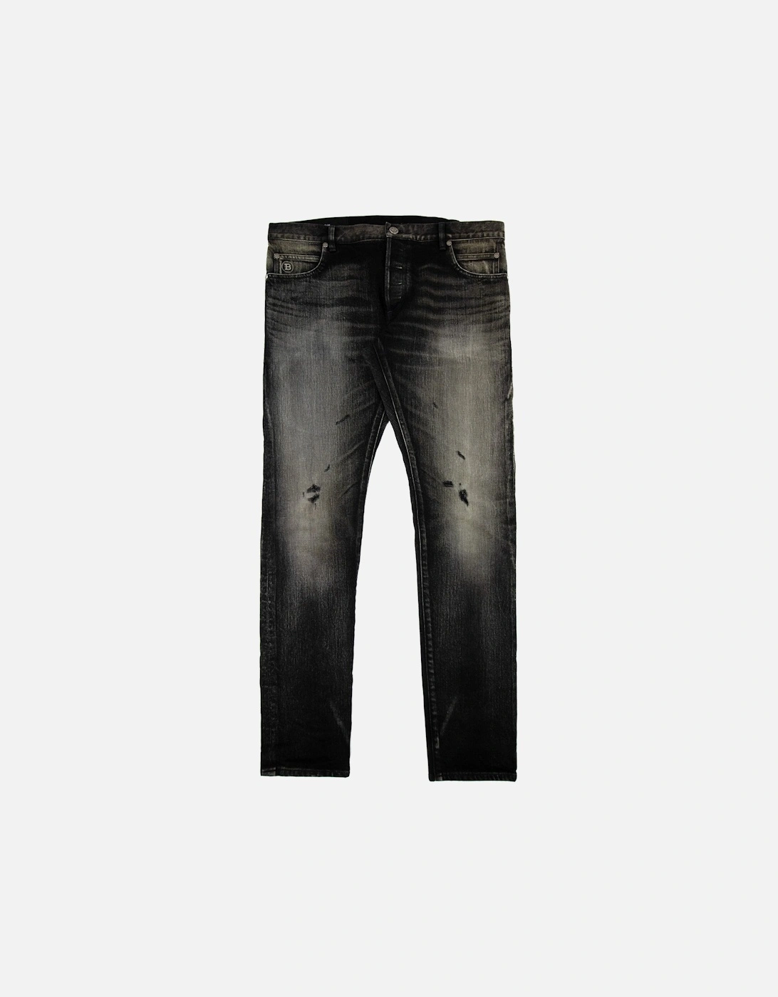 Distressed Slim Selvedge Jeans Black, 6 of 5