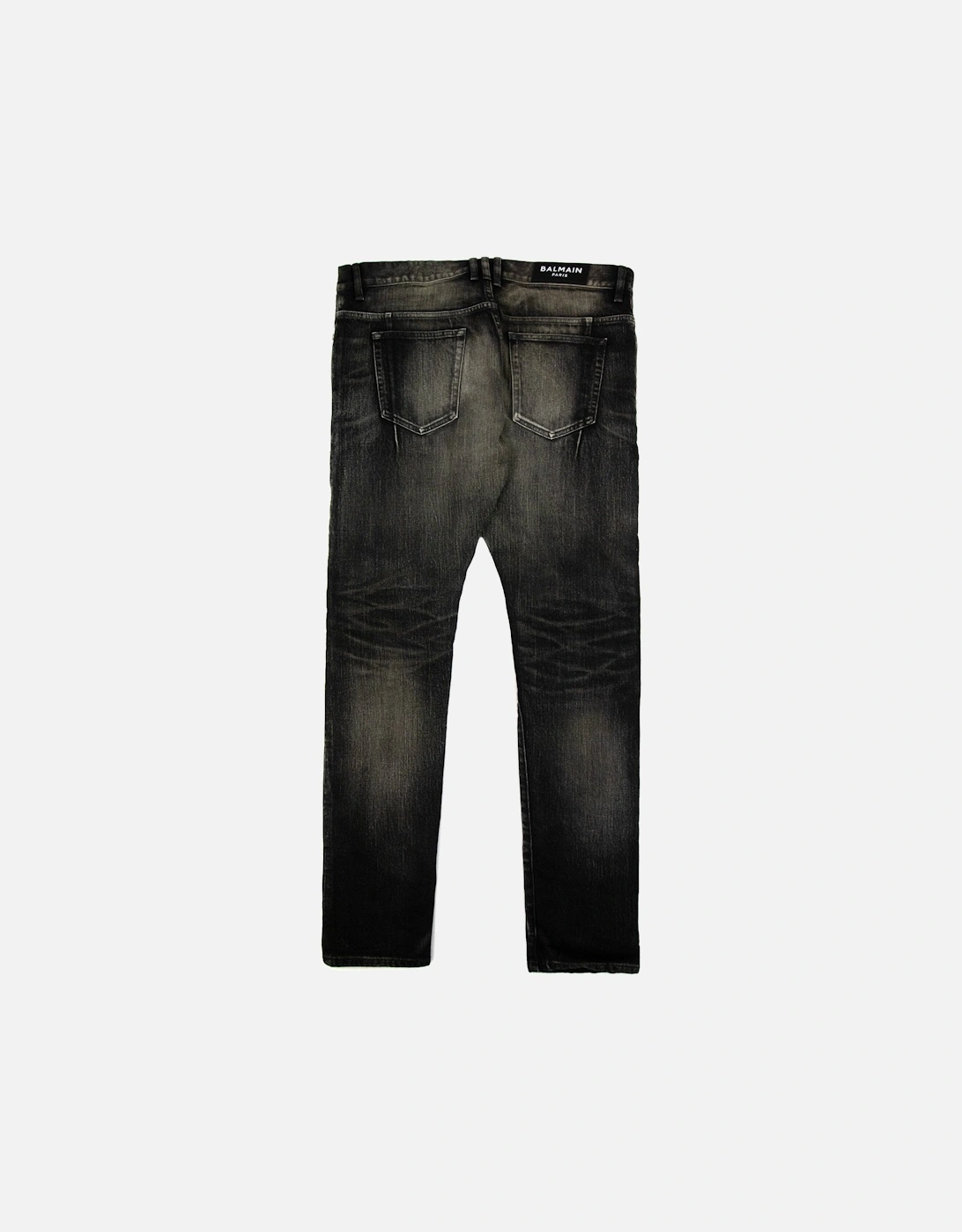 Distressed Slim Selvedge Jeans Black
