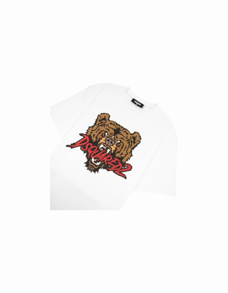 Bear Logo Cool Fit T Shirt White 100