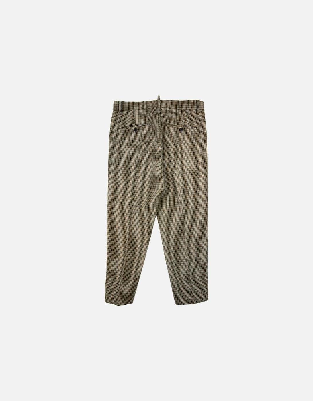 Check Pattern Tape Logo Trouser Beige 001