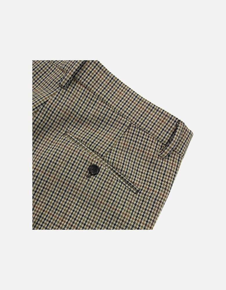 Check Pattern Tape Logo Trouser Beige 001