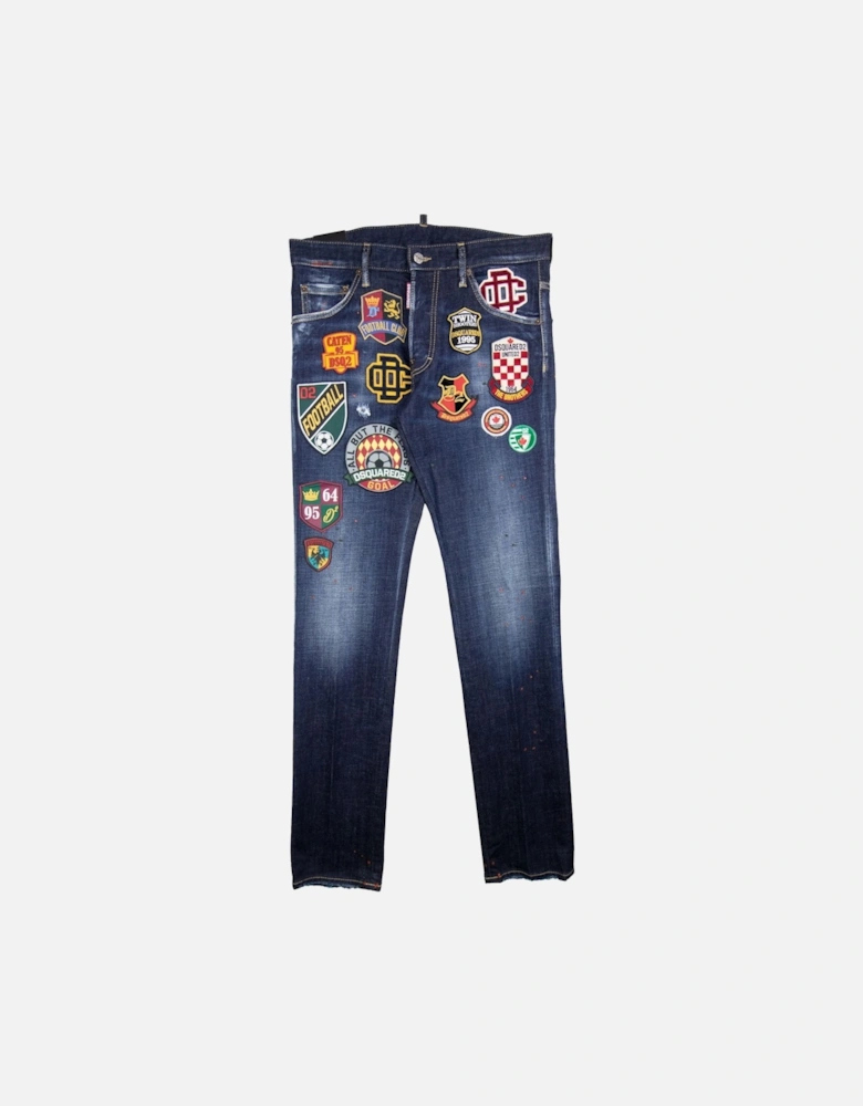 College Patch Cool Guy Jeans Denim 470