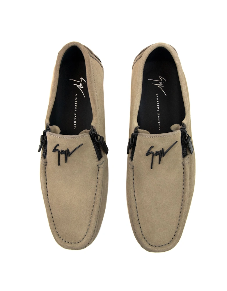 Kent Signature Suede Loafers Camel