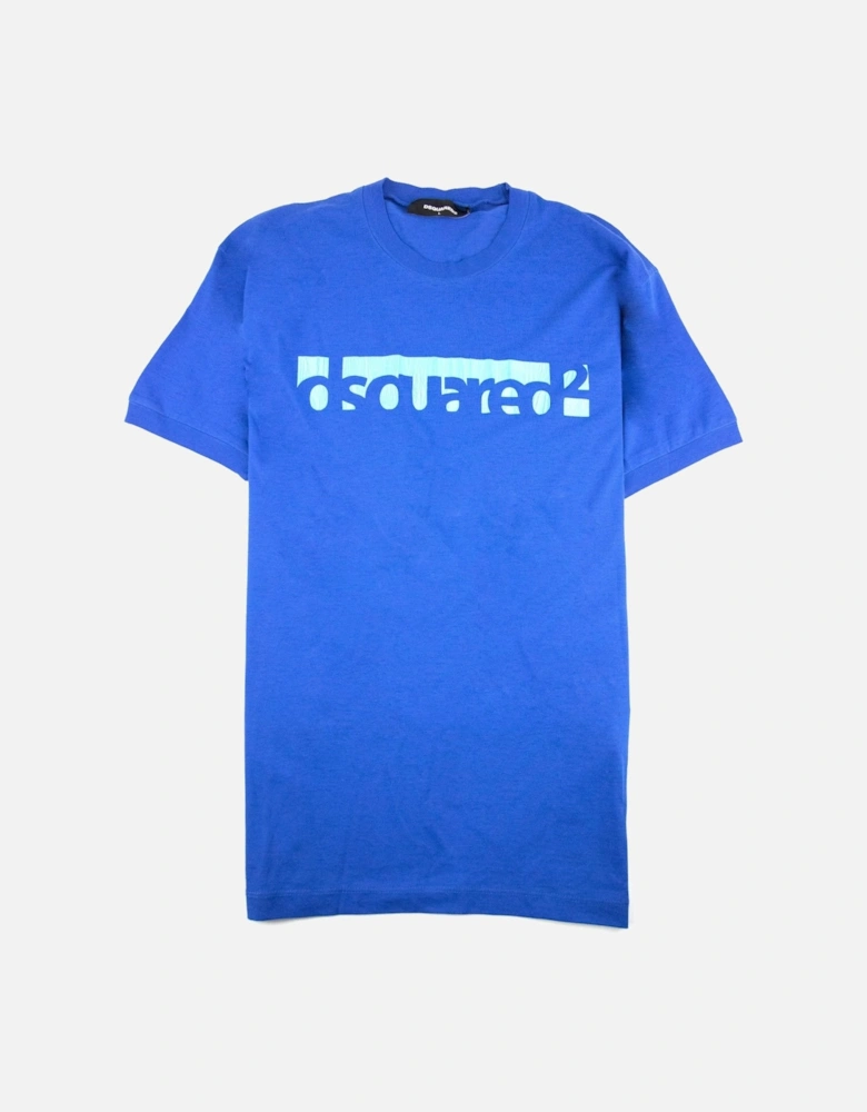 Broken Logo L/s T Shirt Blue SA26