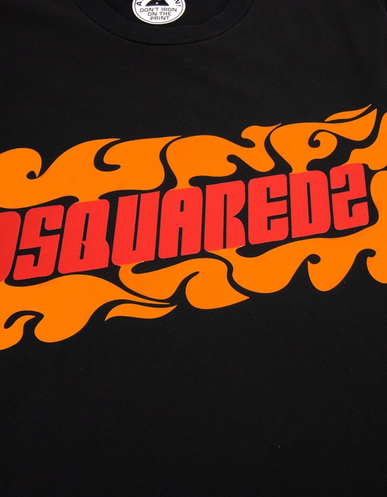 Wave Logo Cigar Tee Black