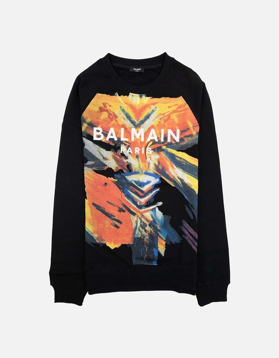 Printed Paint Logo Crewneck Sweatshirt Black, 5 of 4