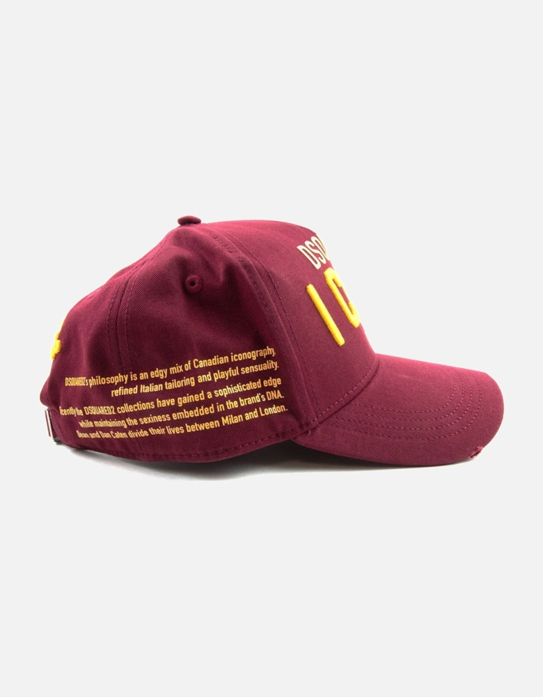 Icon Badges Cap Burgundy