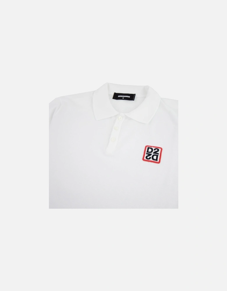 Mirrored D2 Polo Shirt White