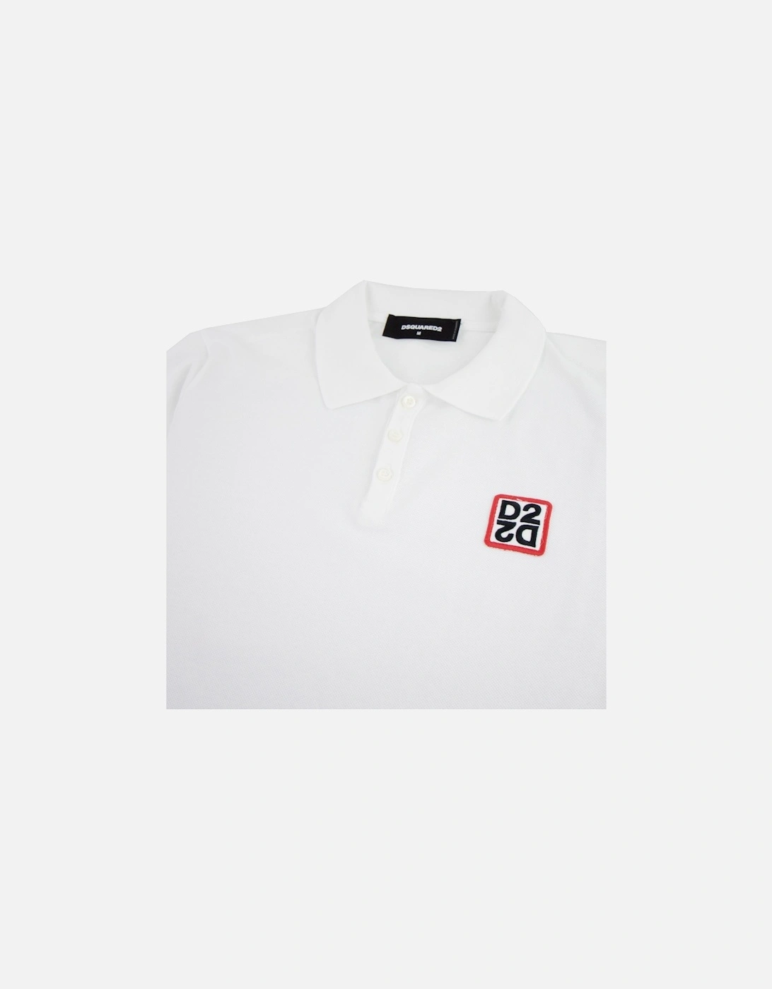 Mirrored D2 Polo Shirt White