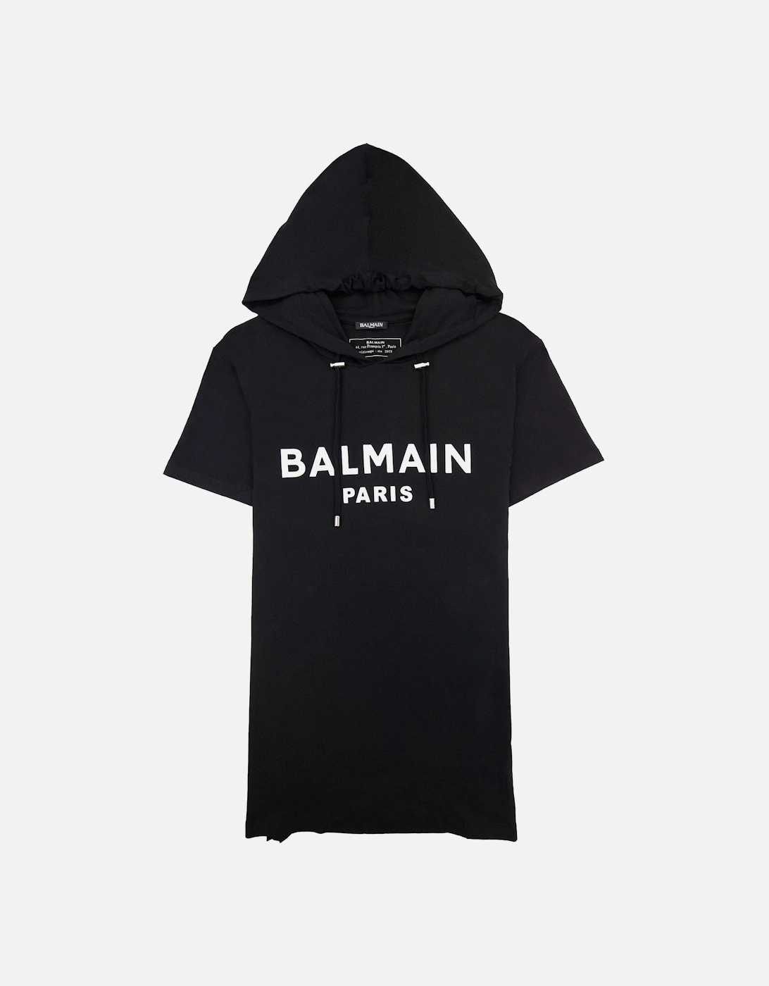 Paris Print Logo Hoodied T Shirt Black, 5 of 4