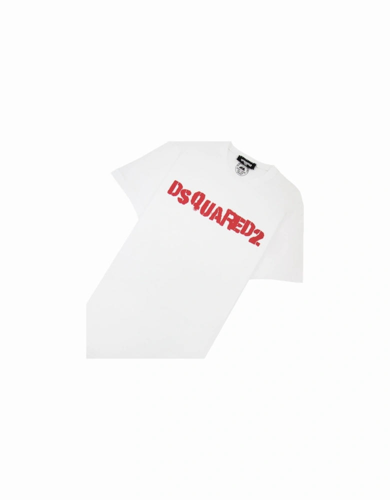 Logo Print T Shirt White 100