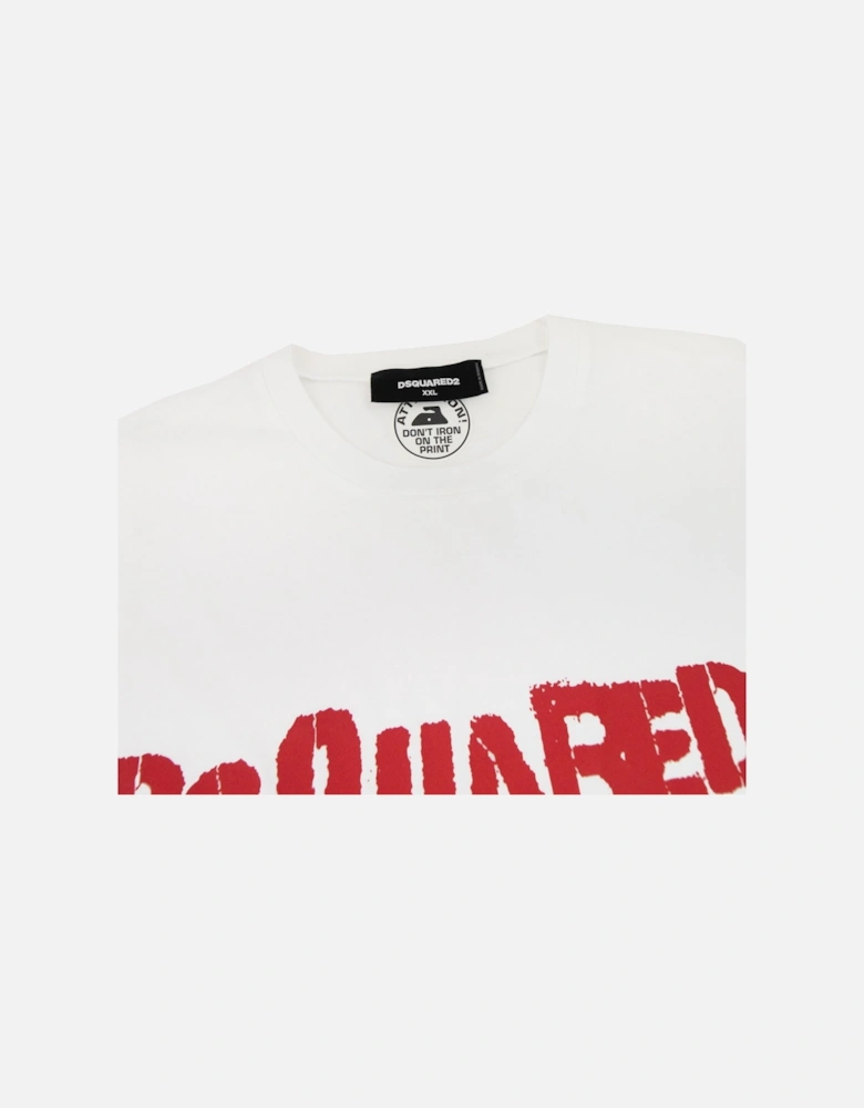 Logo Print T Shirt White 100