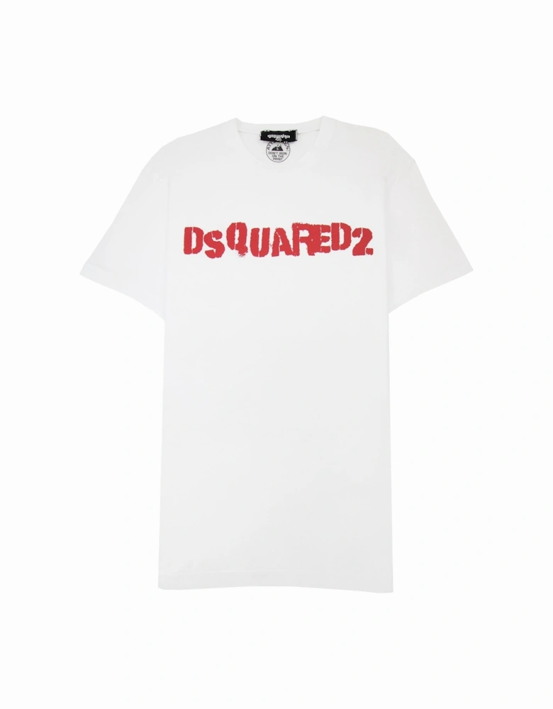 Logo Print T Shirt White 100