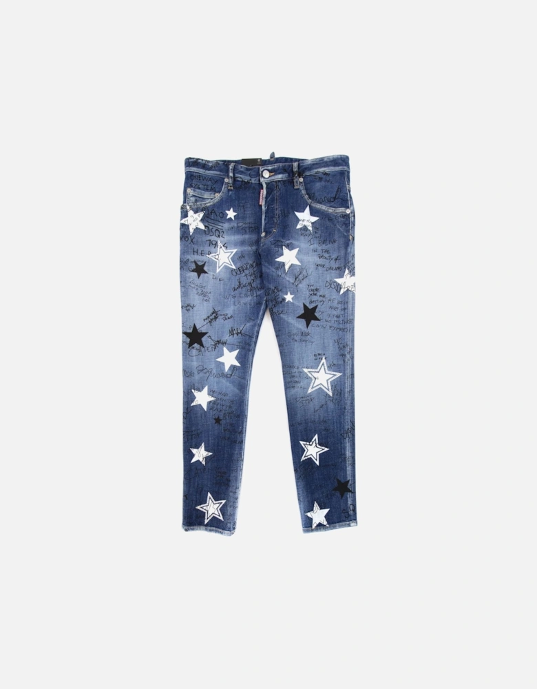 Skater Star Wash Jeans Navy Blue 470