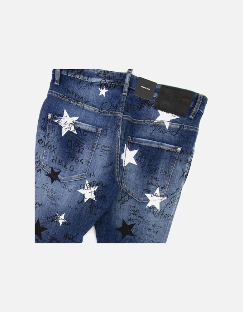 Skater Star Wash Jeans Navy Blue 470