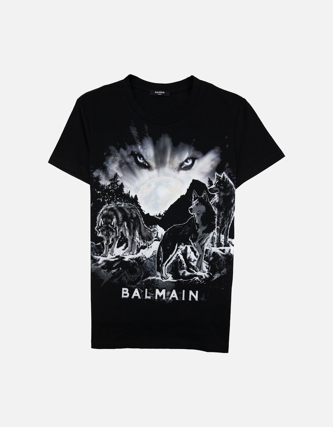 Wolf Eyes Moon T-Shirt Black, 4 of 3