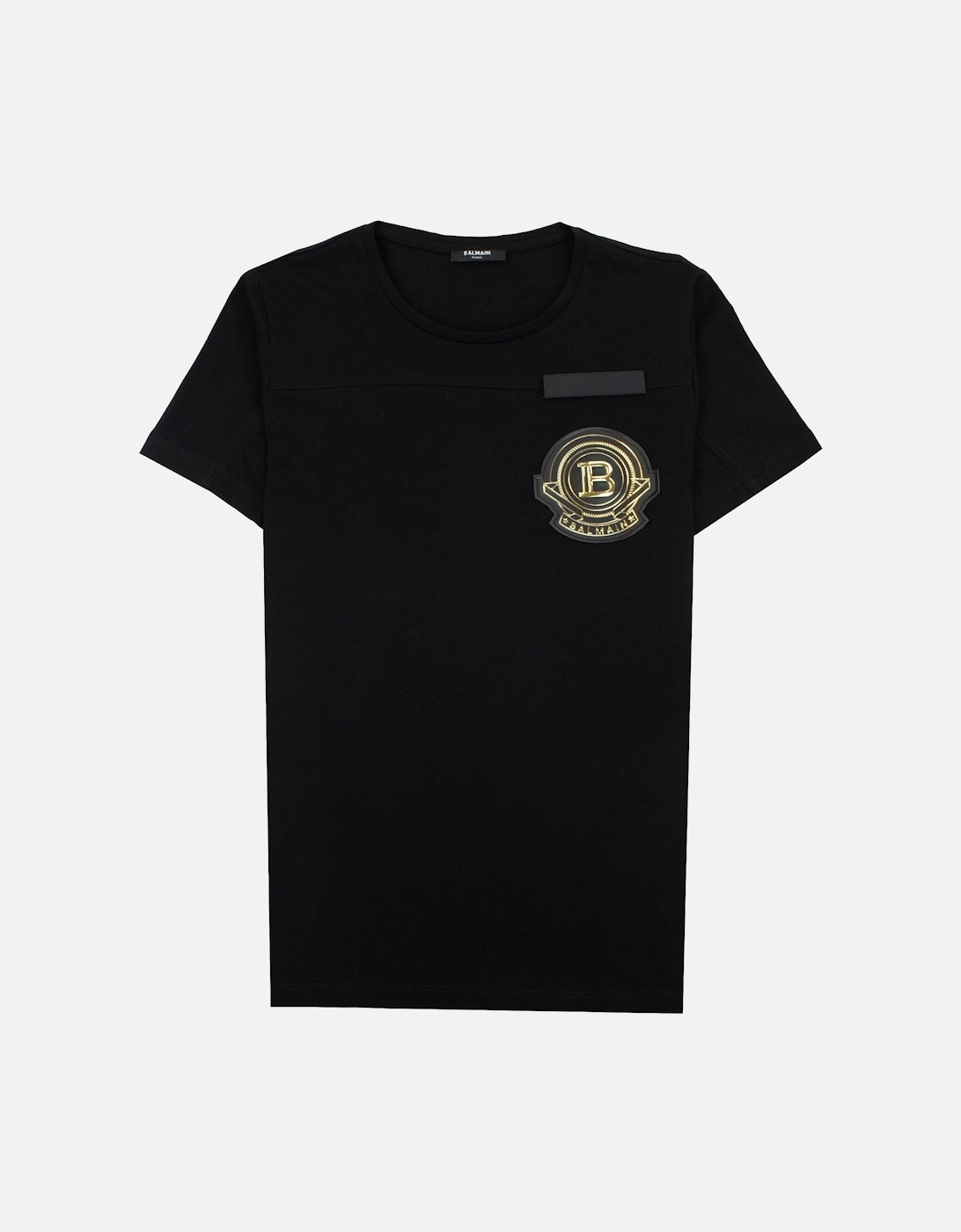 Badge Logo Crewneck T-shirt Black, 5 of 4