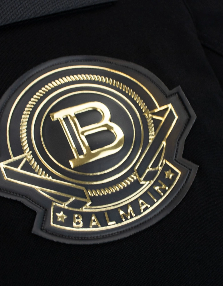Badge Logo Crewneck T-shirt Black