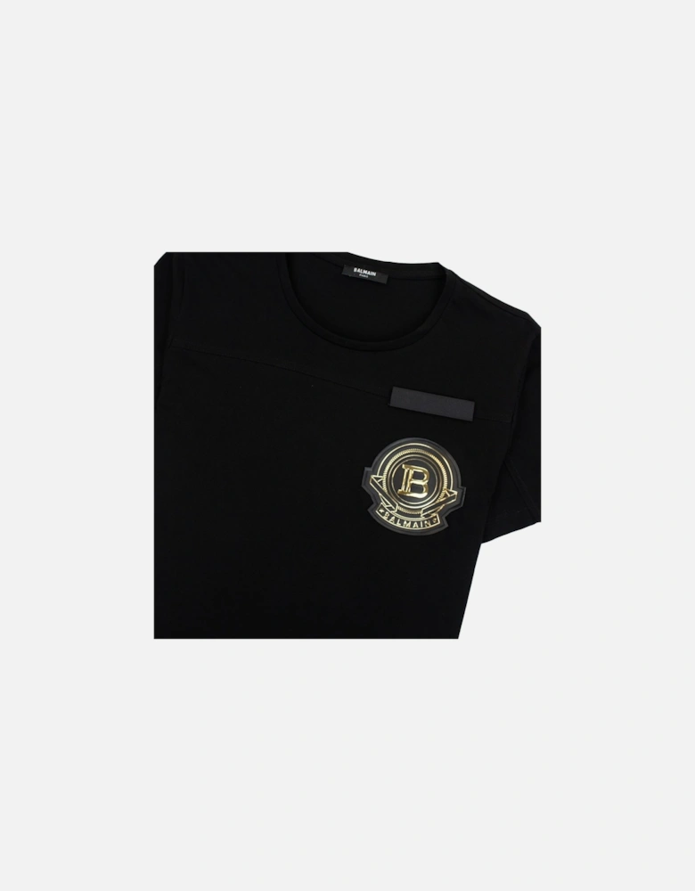Badge Logo Crewneck T-shirt Black