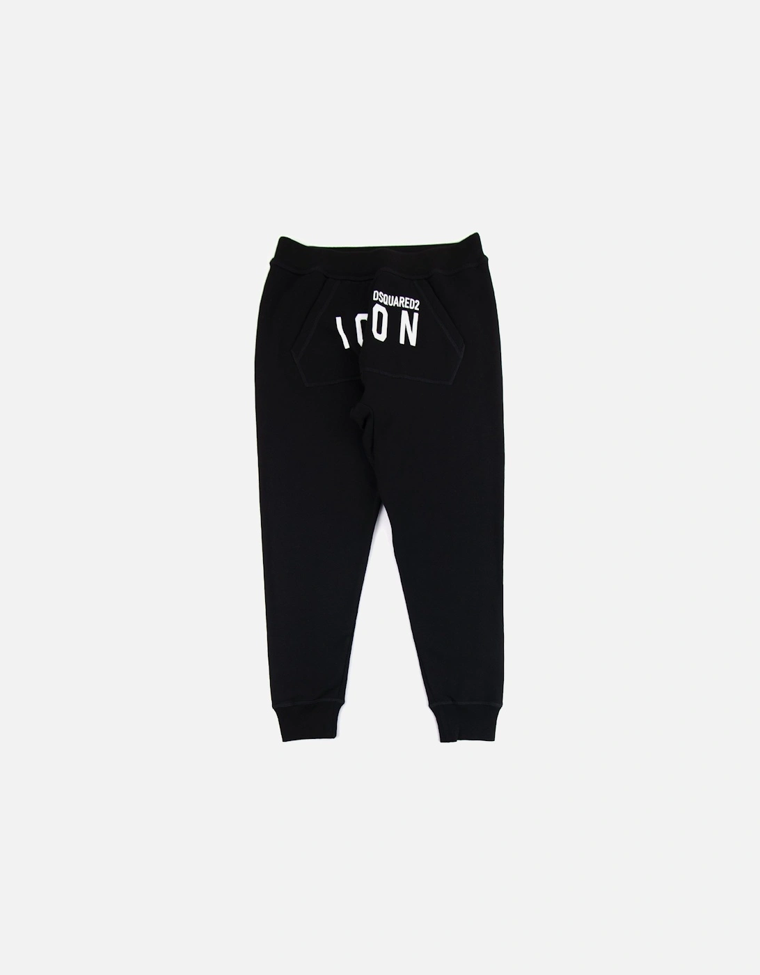 Icon Sweatpants With Kangaroo Pocket Black, 4 of 3