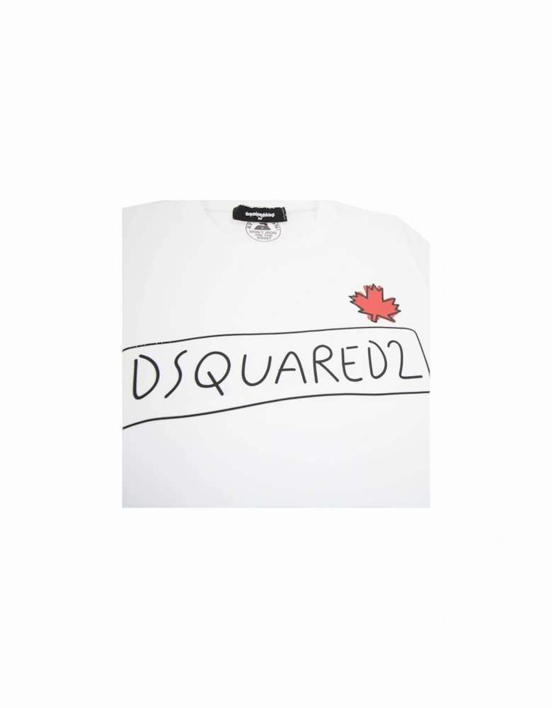 Logo Super Crew T Shirt White 100