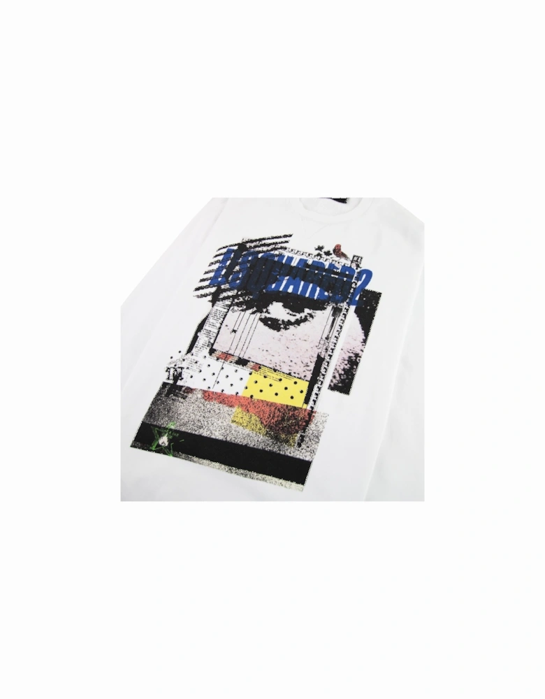 Graphic Longsleeve Sweatshirt White