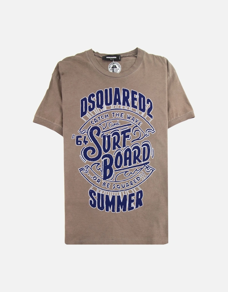 Surf Board T-shirt Brown