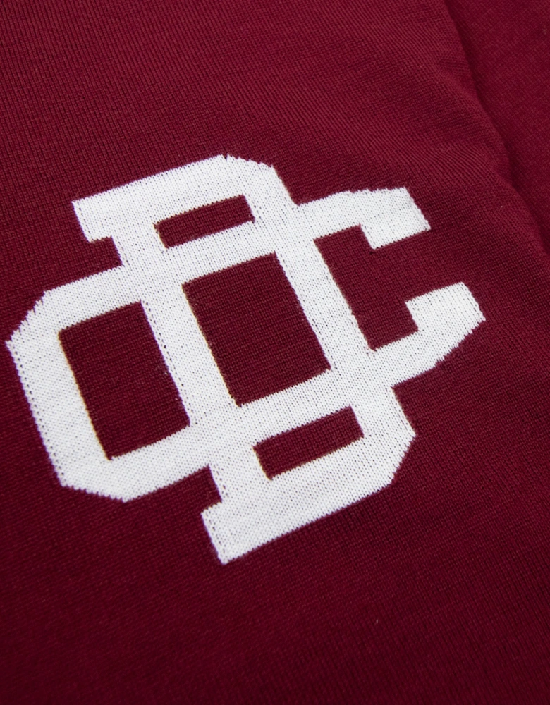 Monogram Logo Knitted Sweater Burgundy