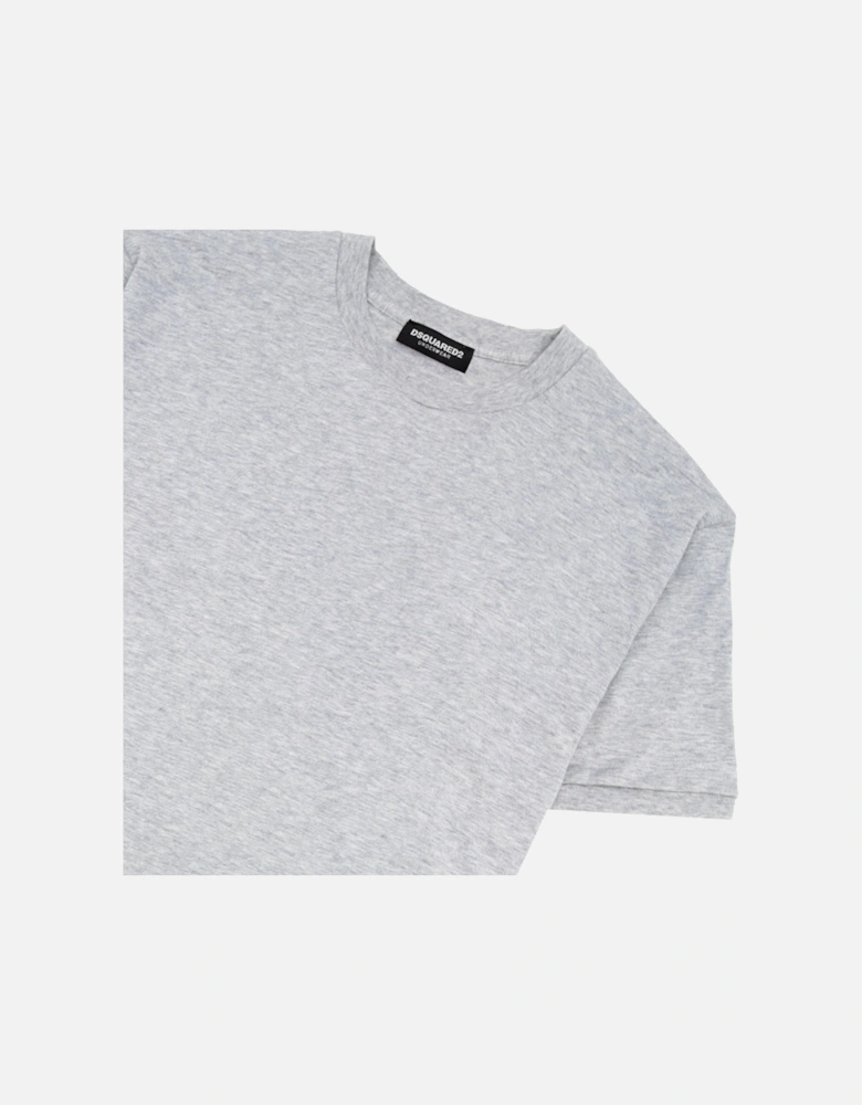 Small Logo Plain T Shirt Grey