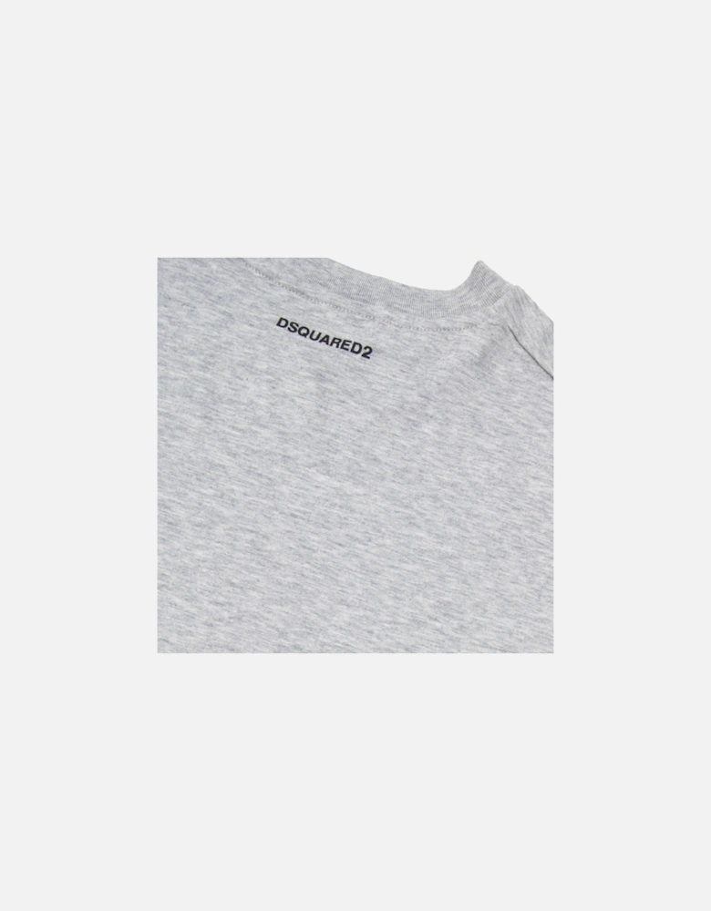 Small Logo Plain T Shirt Grey