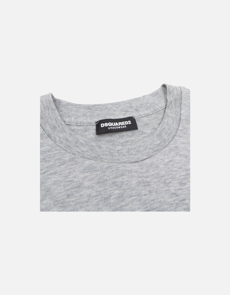 Small Logo Plain T Shirt Grey