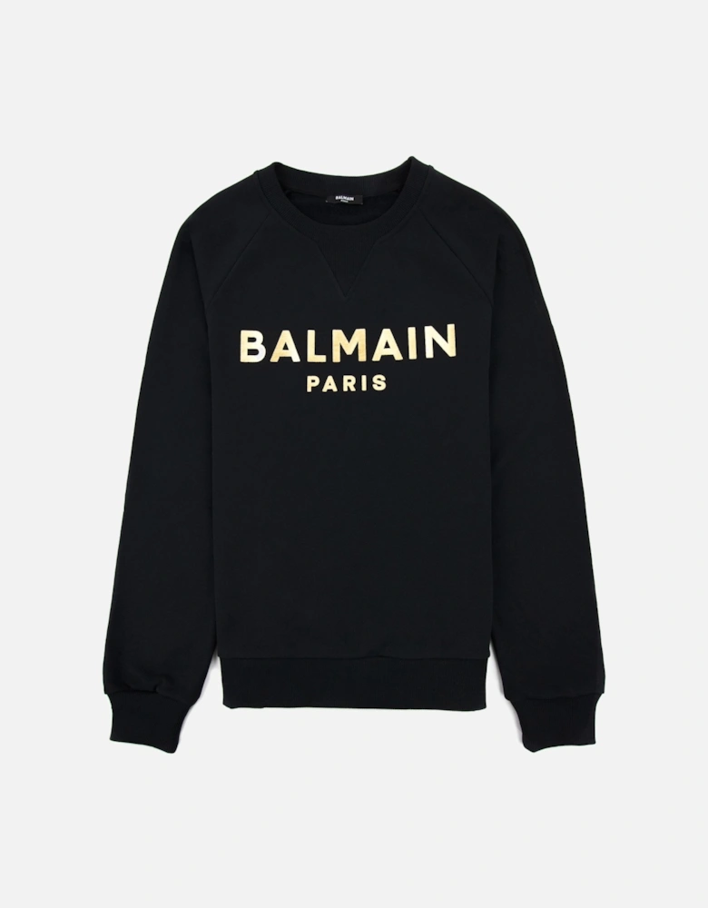 Foil Logo Sweatshirt Black/gold