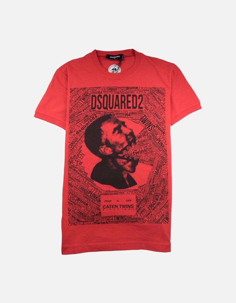 Caten Twins Mouth Tee Red