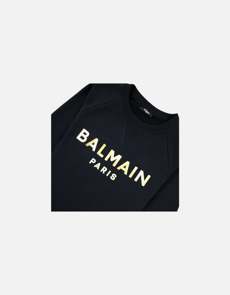 Foil Logo Sweatshirt Black/gold