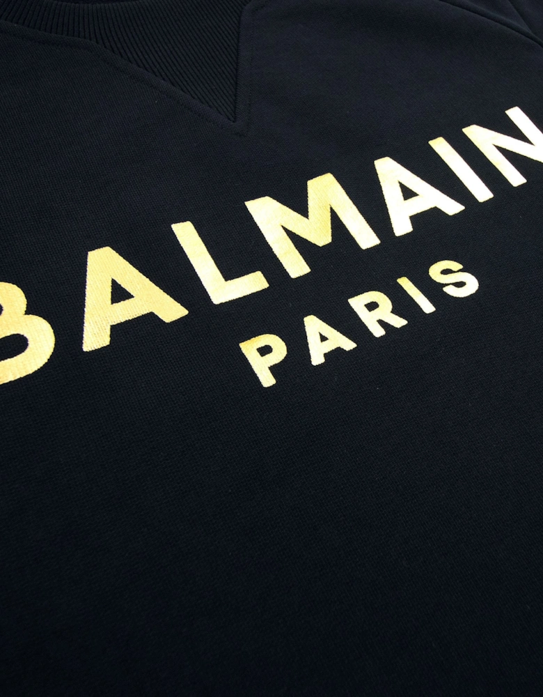 Foil Logo Sweatshirt Black/gold