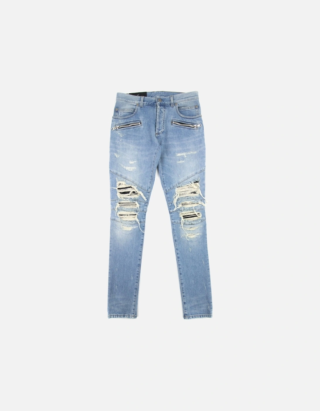 Slim Cut Ripped Cotton Jeans Denim, 6 of 5