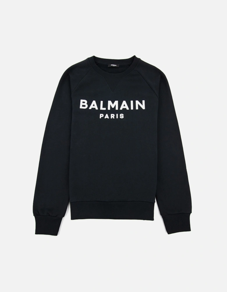 Foil Logo Sweatshirt Black/Silver Foil Logo