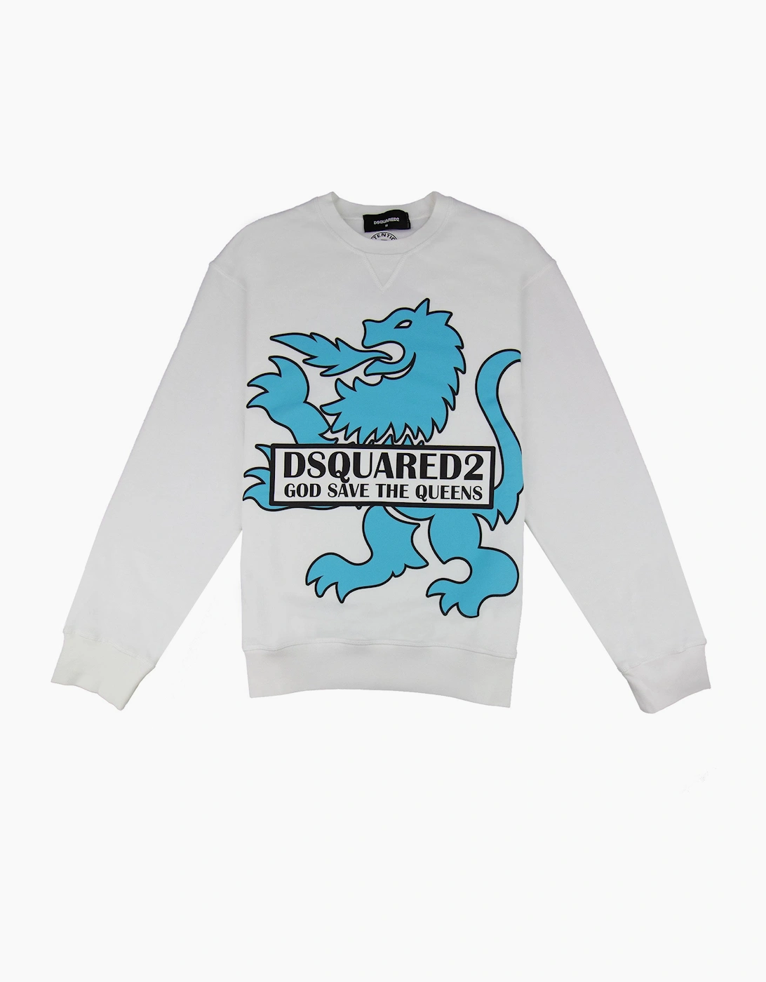 Men's Dsquared2 God Save The Queens Sweatshirt White - Size: 40