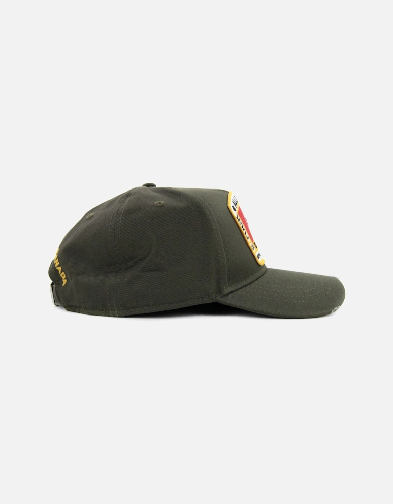Canadian Flag Baseball Cap Military Green