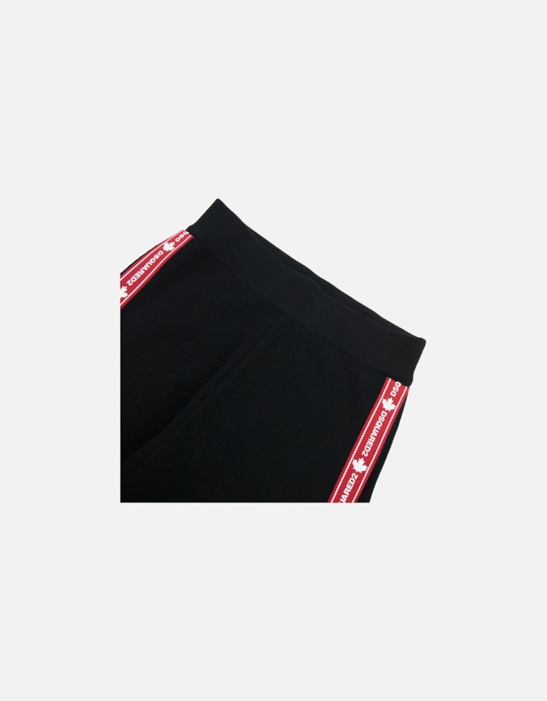 Tape Detail Logo Sweat Pants Black